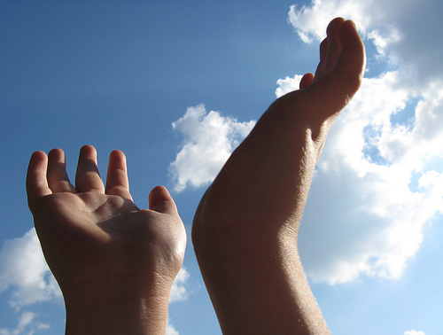 Open my hands…