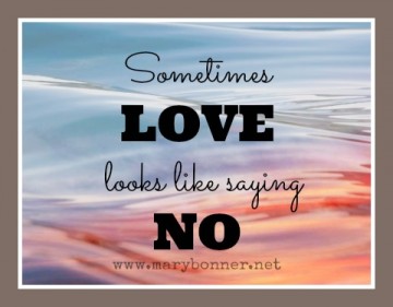 Love Looks Like Saying No
